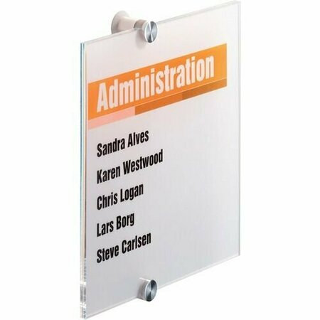 DURABLE OFFICE PRODUCTS Wall Signs, Interior, Acrylic, 5-7/8inx7/8inx5-7/8in, Clear DBL482219
